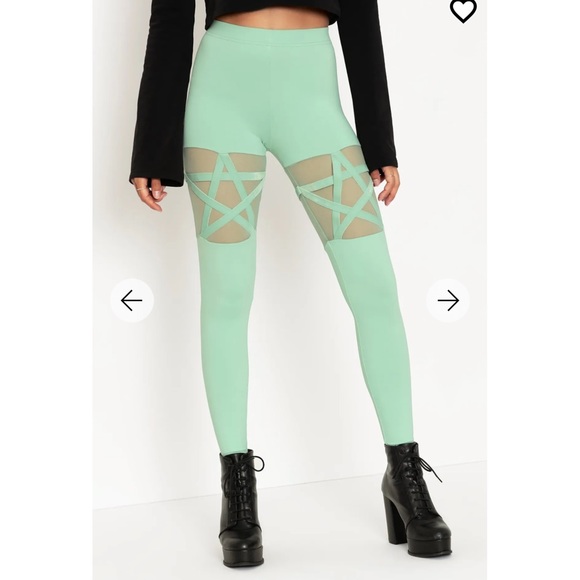 Black Milk Size S OCCULTIST MINT LEGGINGS - Picture 1 of 5